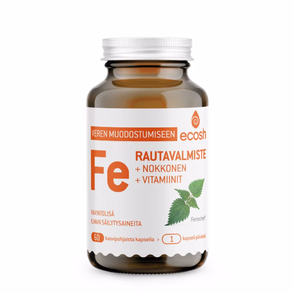 RAUTAVALMISTE  + NOKKONEN + VITAMIINIT – verenmuodostuksen tueksi